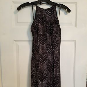 Black Halter Floor Length Dress